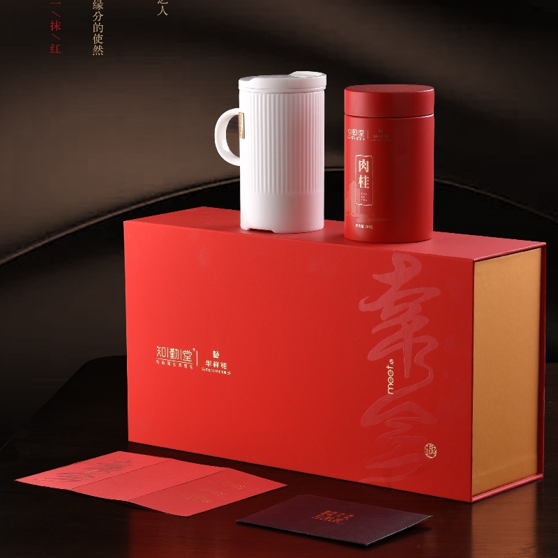 知勤堂-幸会·办公杯陶瓷水杯套装商务礼品中秋节伴手送礼茶具