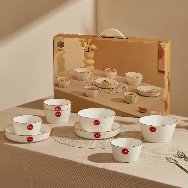 釉夏莱卡陶瓷餐具八件套Y-LK/L8