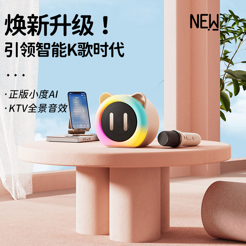 右心K01双麦克风K歌音响蓝牙小音箱